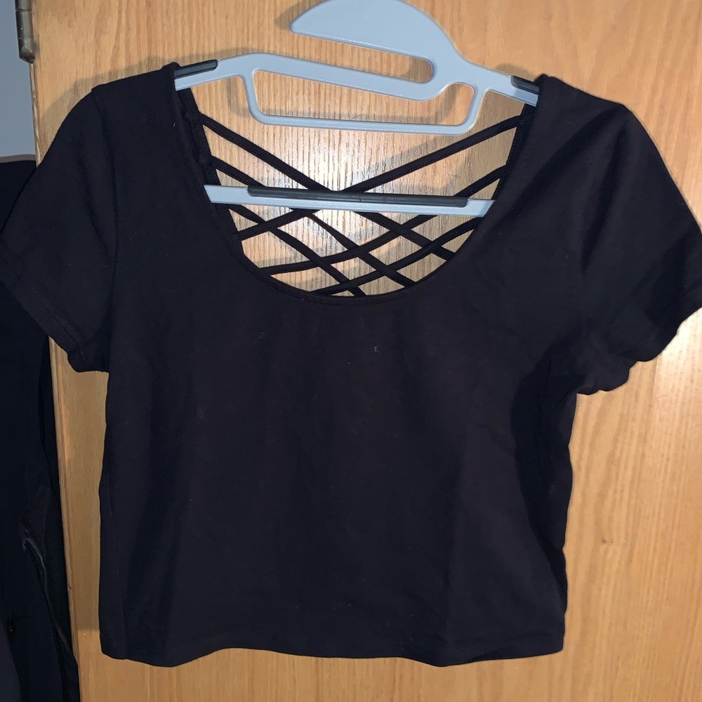 Black crop top